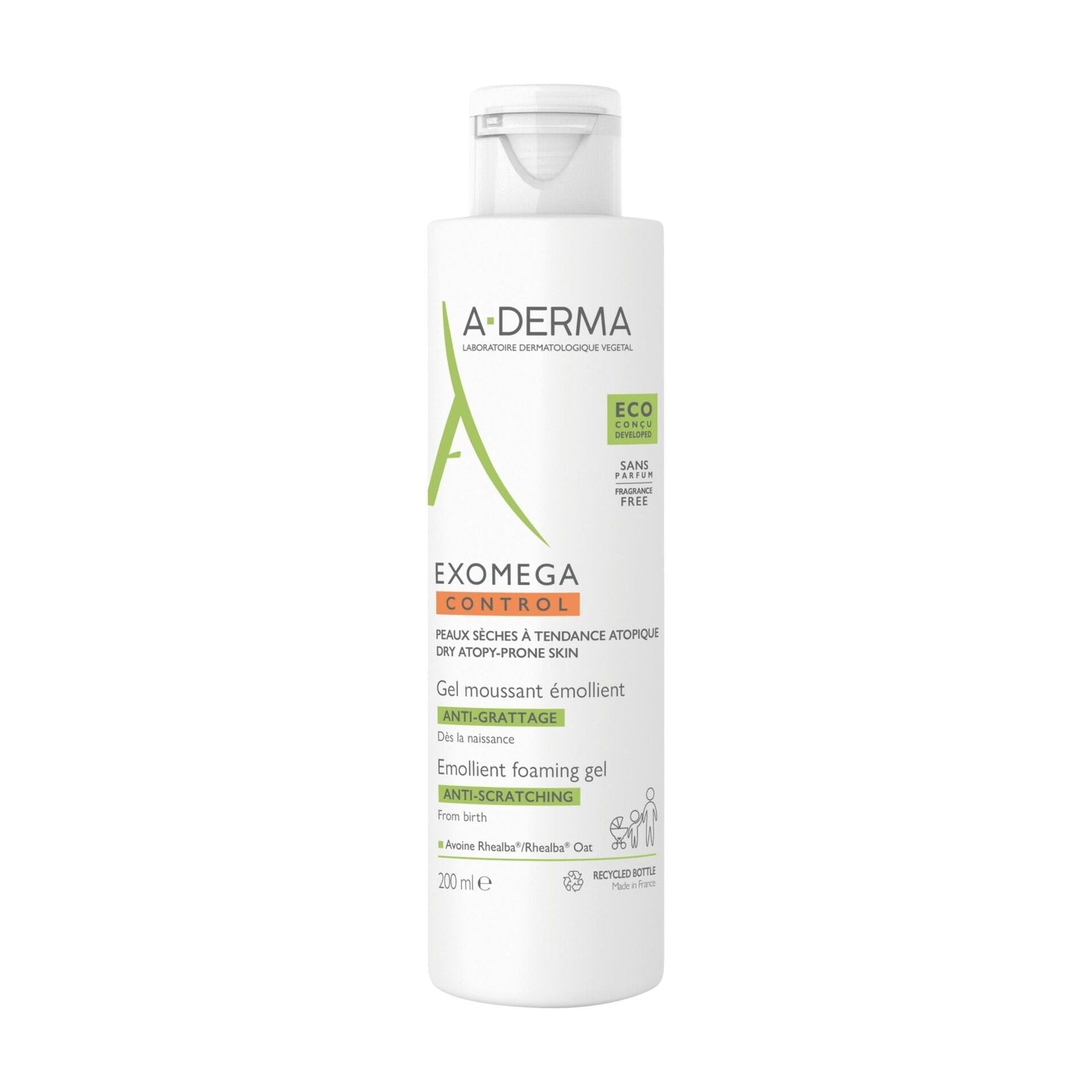 A-Derma Exomega Control Gel Moussant Émollient 200ml