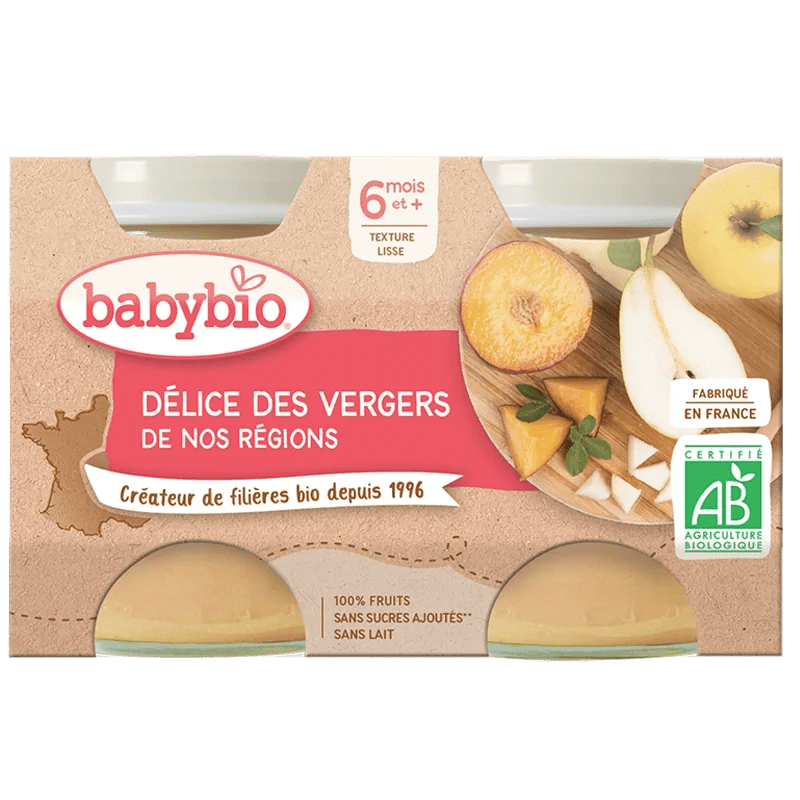 Babybio Délice des Vergers - Potion Fruitée 2x130G