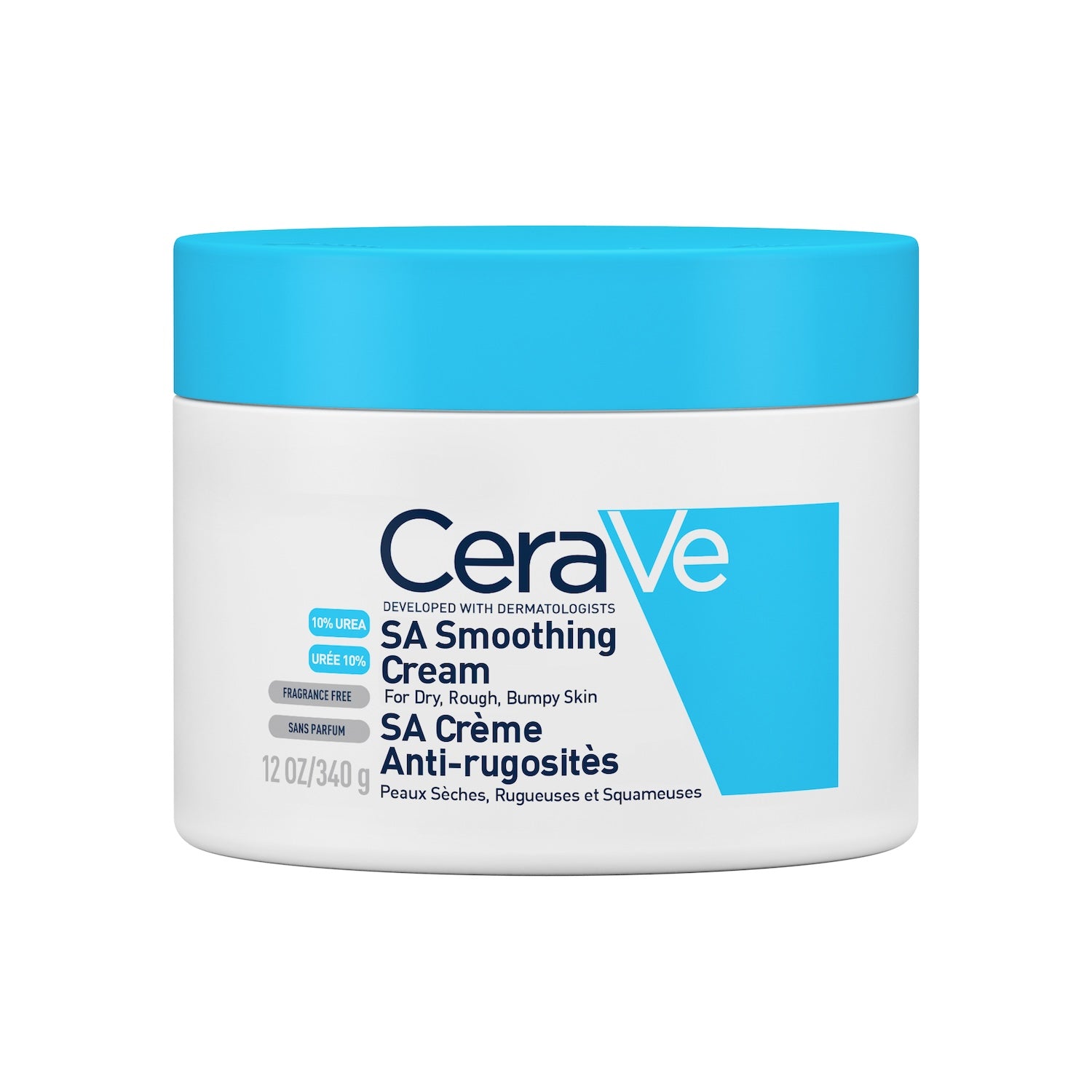 CeraVe SA Crème Anti-Rugosités Peau Sèche, Rugueuse et Squameuse 340g