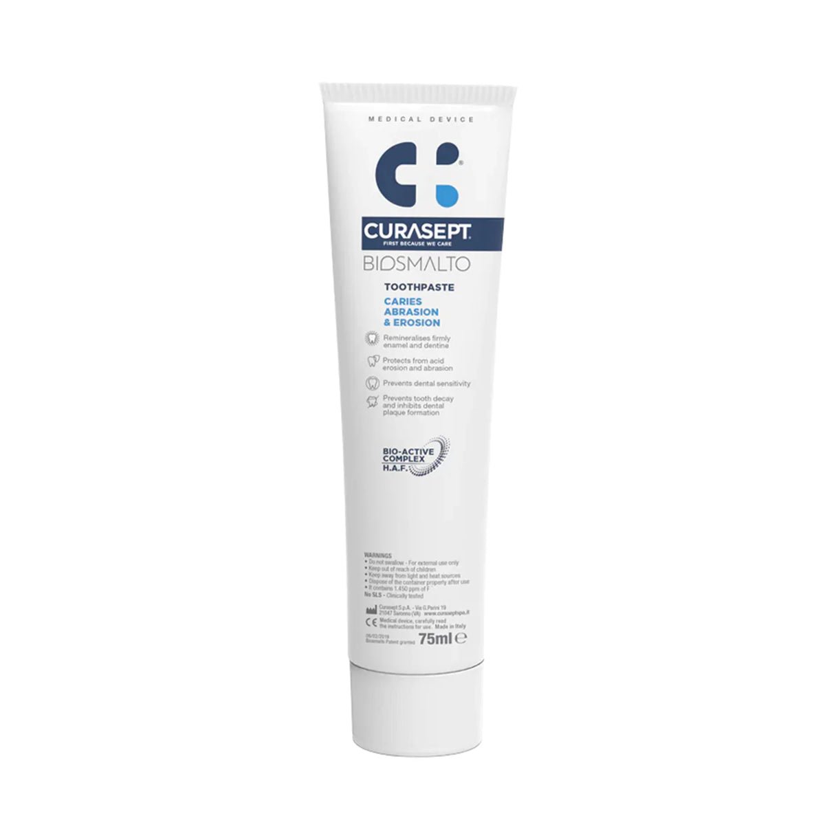 CURASEPT BIOSMALTO Dentifrice Protection Avancée 75ml
