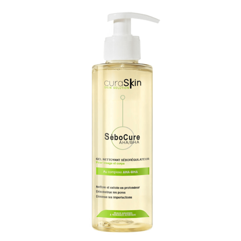 Curaskin SéboCure Gel Nettoyant Séborégulateur Peau Grasse 200ml
