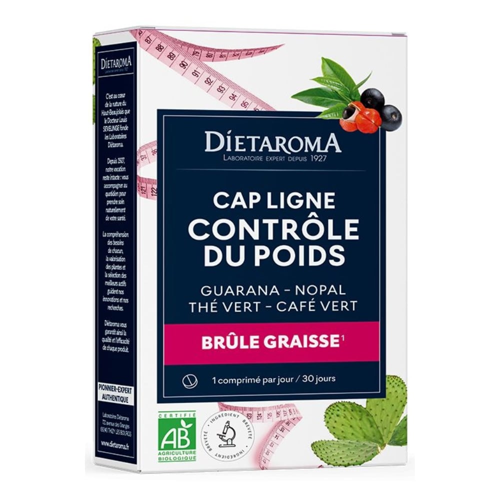 Dietaroma Cap Ligne Brûle-Graisse et Contrôle du Poids Bio - 30 Comprimés