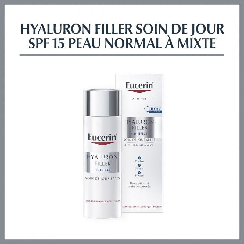 Eucerin Hyaluron Filler Soin de Jour Peau Normale à Mixte SPF 15