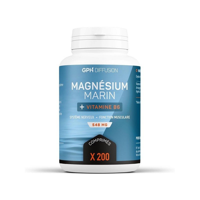 GPH Diffusion Magnésium Marin et Vitamine B6 - 200 Comprimés