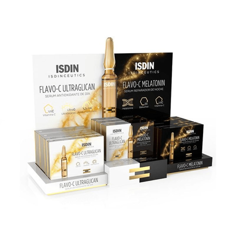ISDIN FLAVO-C Sérum Jour et Nuit - Pack de 20 Ampoules