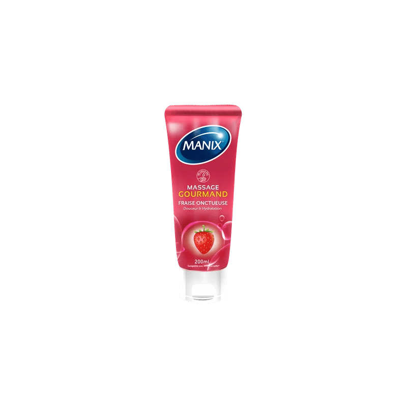 Manix Gel de Massage Gourmand Fraise - 200ml