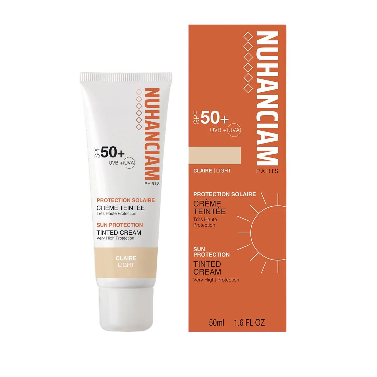 Nuhanciam Crème Solaire SPF 50+ Teinte Clair