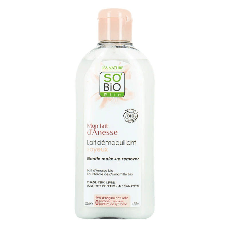 So Bio Lait Démaquillant Soyeux au Lait d'Ânesse 200ml