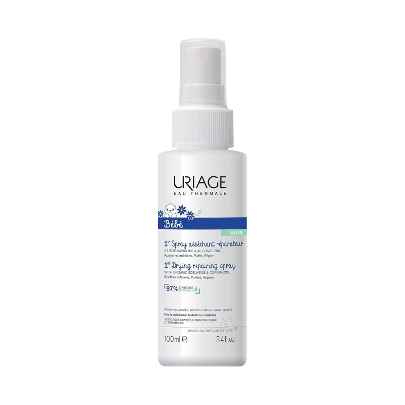 Uriage Bébé 1er Spray Asséchant Et Réparateur Cu-Zn - 100 ml