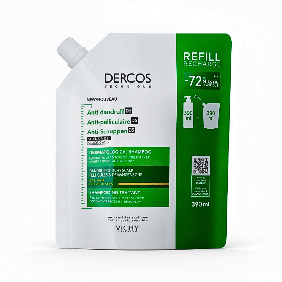 Vichy Dercos DS Eco-Recharge Shampoing Anti-Pelliculaire Cheveux Secs 390ml