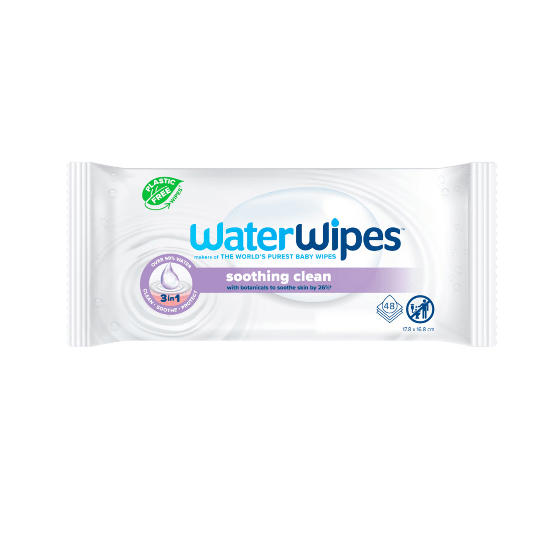 WaterWipes Lingettes Soothing Clean 48 Unités