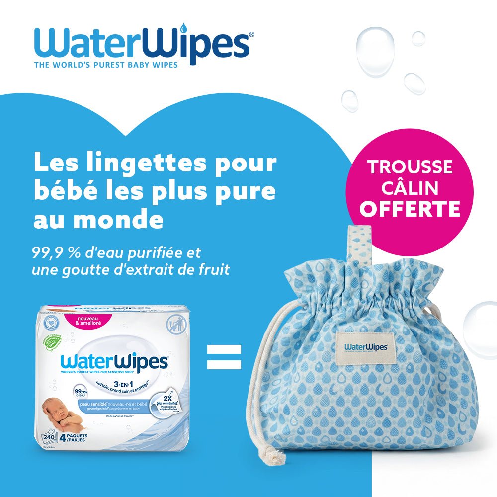 WaterWipes Lot de Lingettes Bébé 4x60