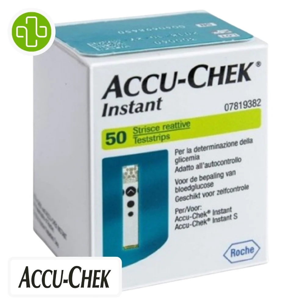 Accu Chek Instant Bandelettes Test De Glycemie 50u