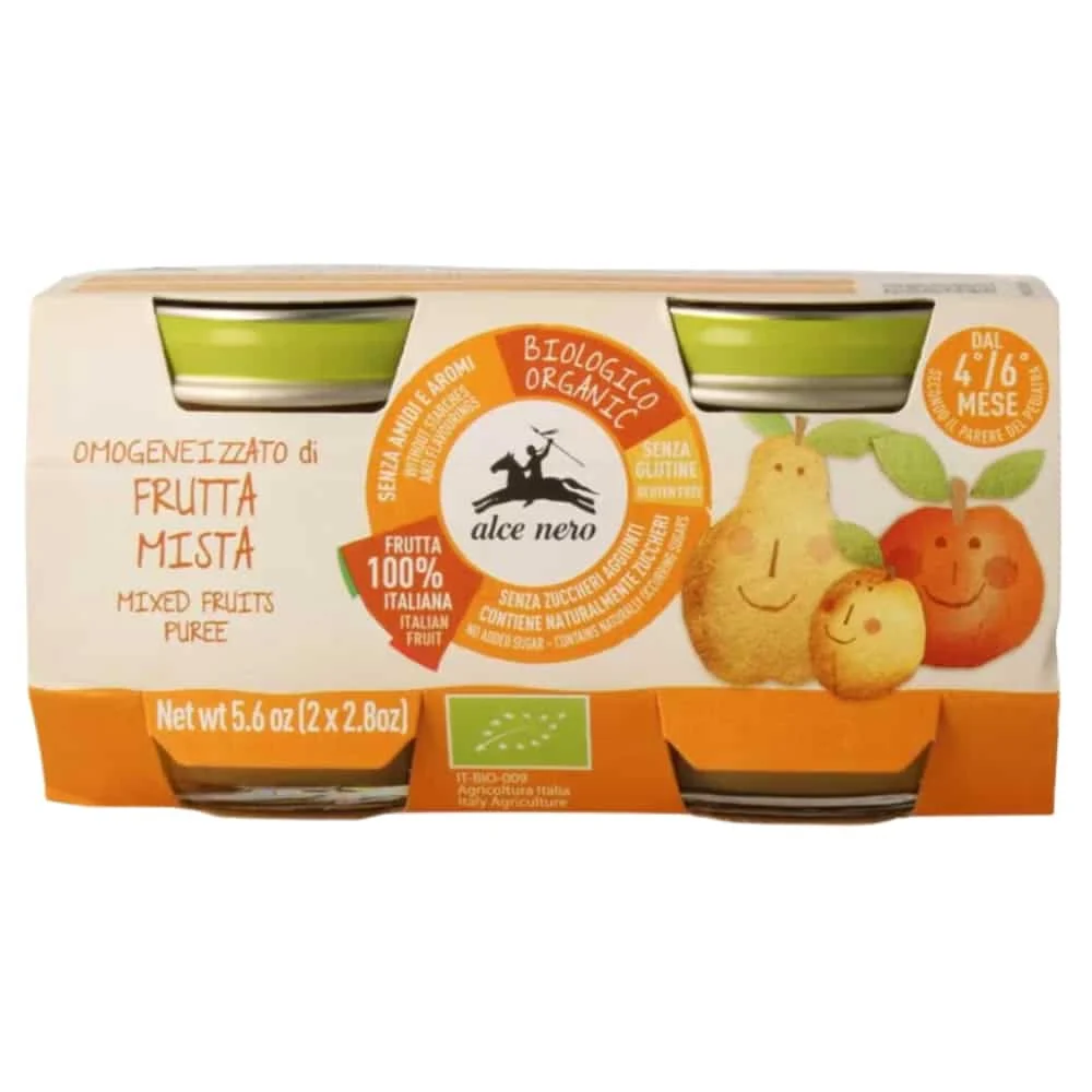 Alce Nero Pots D Un Melange De Fruits 4 6mois Bio 2x80g