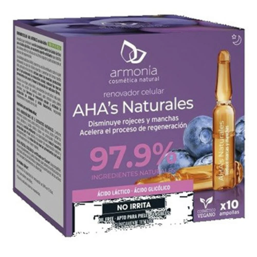 Armonia Renovateur Cellulaire Aha Naturels Diminue Rougeurs Et Taches Ampoules 10x2ml