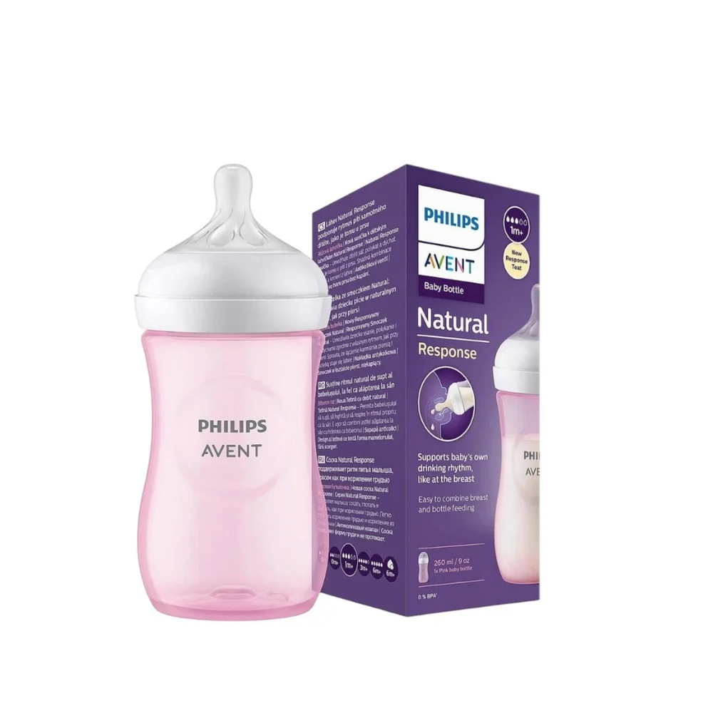 Avent Biberon Natural Response Teat 1m 260ml Scy903 11 Pink