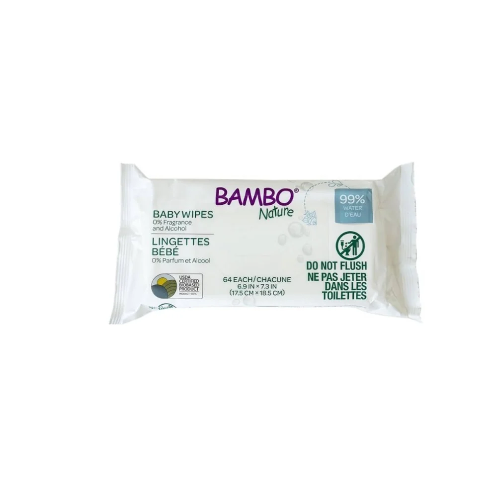 Bambo Bambo Nature Lingettes Nature 64u