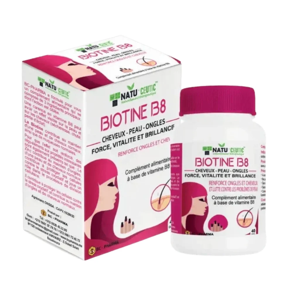 Bc Pharma Natu Ceutic Biotine B8 Cheveux Peau Et Ongles Fortifiante 40 Gelules