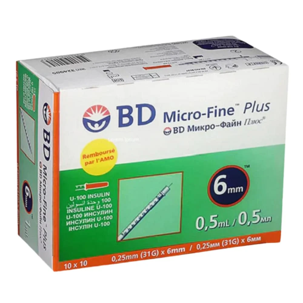Bd Micro Fine Plus Aiguille Insuline 31g 6mm