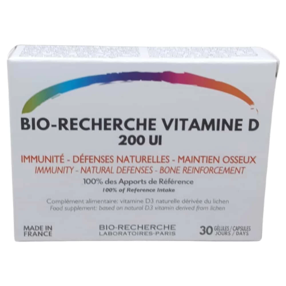 Bio Recherche Vitamine D 200 Ui Immunite Defenses Naturelles Et Maintien Osseux 30 Gelules