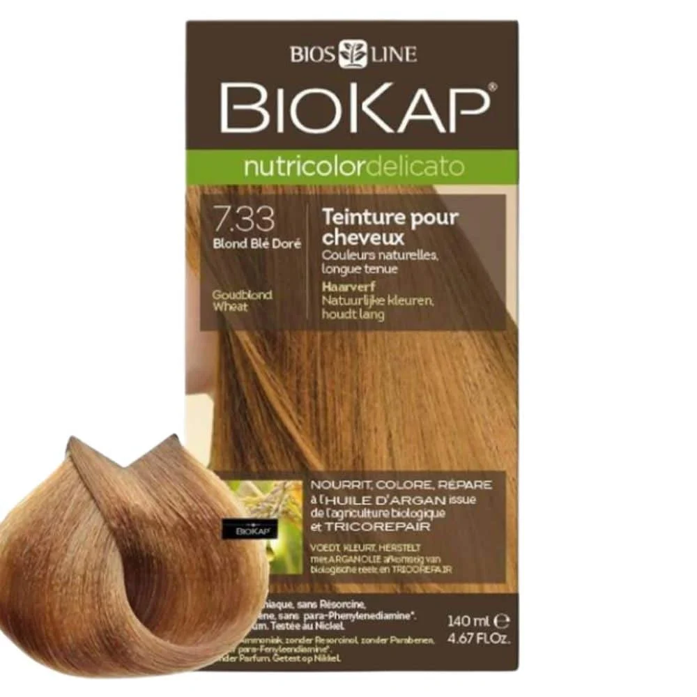 Biokap Nutricolor Delicato Coloration Naturelle Cheveux Delicats 140ml 733 Blond Ble Dore