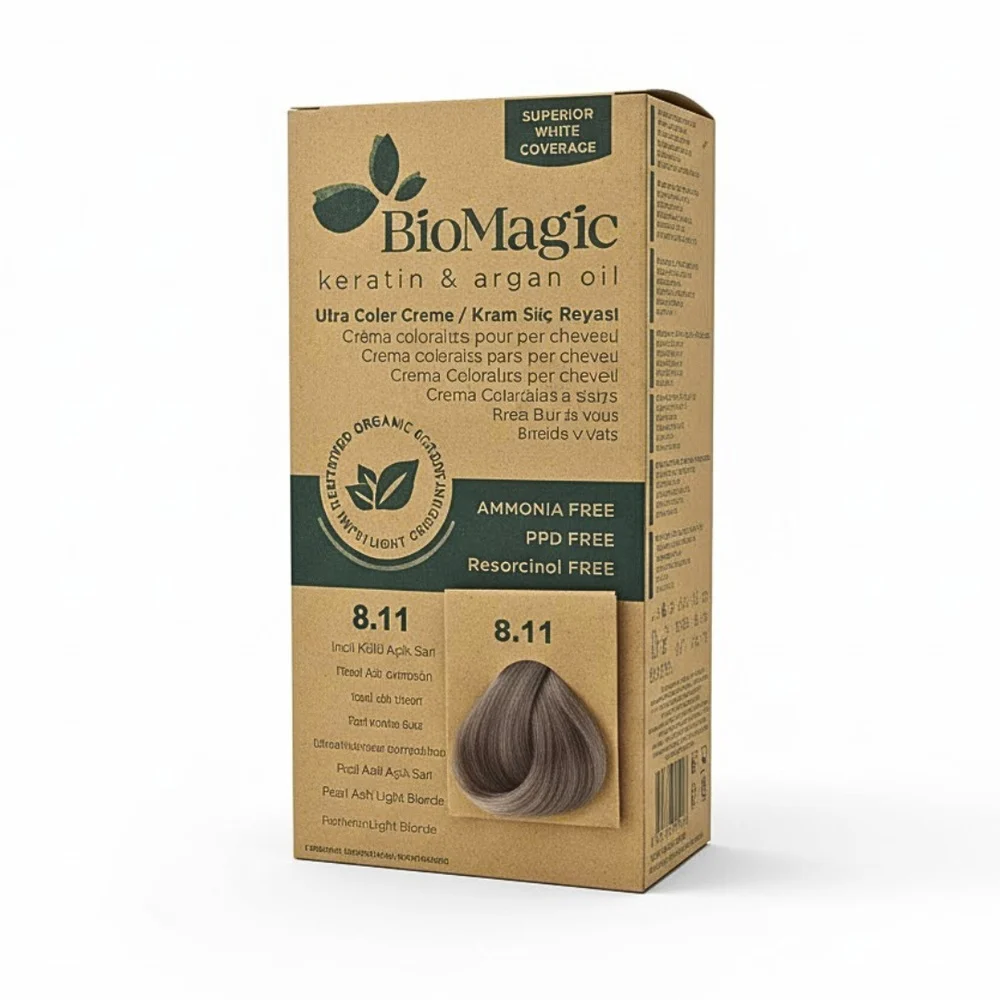 Biomagic Hair Color Cream Kit 8 11 Intense Ash Light Blonde