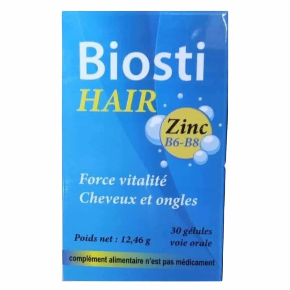 Biostihair Zinc B6 B8 Cheveux Et Ongles 30 Gelules