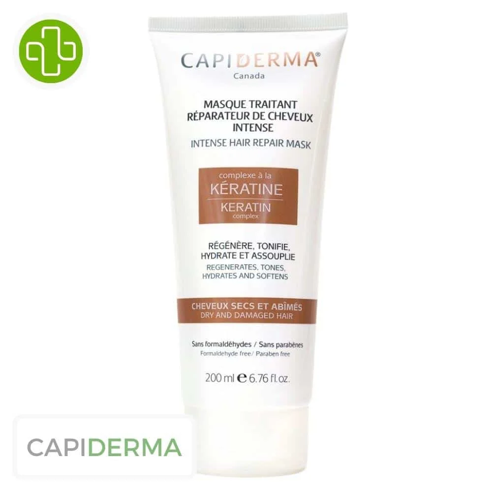Capiderma Keratine Masque Traitant Reparateur De Cheveux Intense 200ml