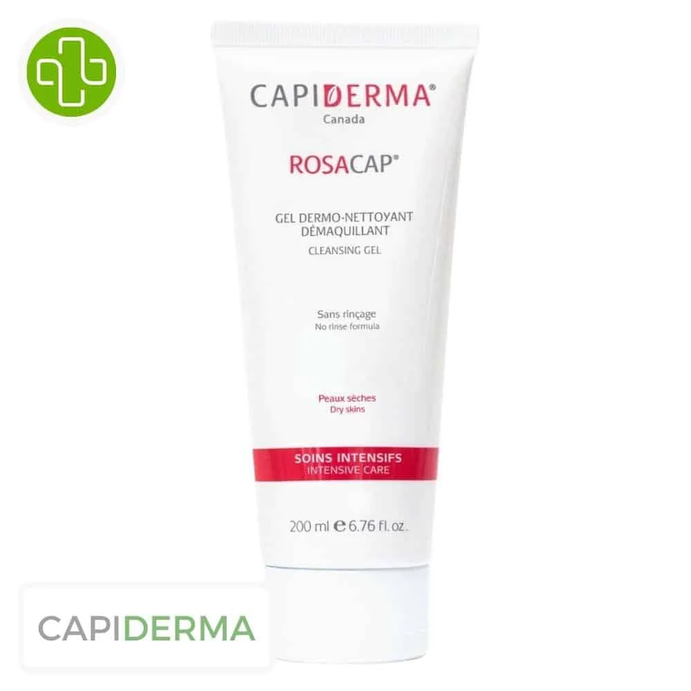 Capiderma Rosacap Gel Dermo Nettoyant Demaquillant Soins Intensifs 200ml