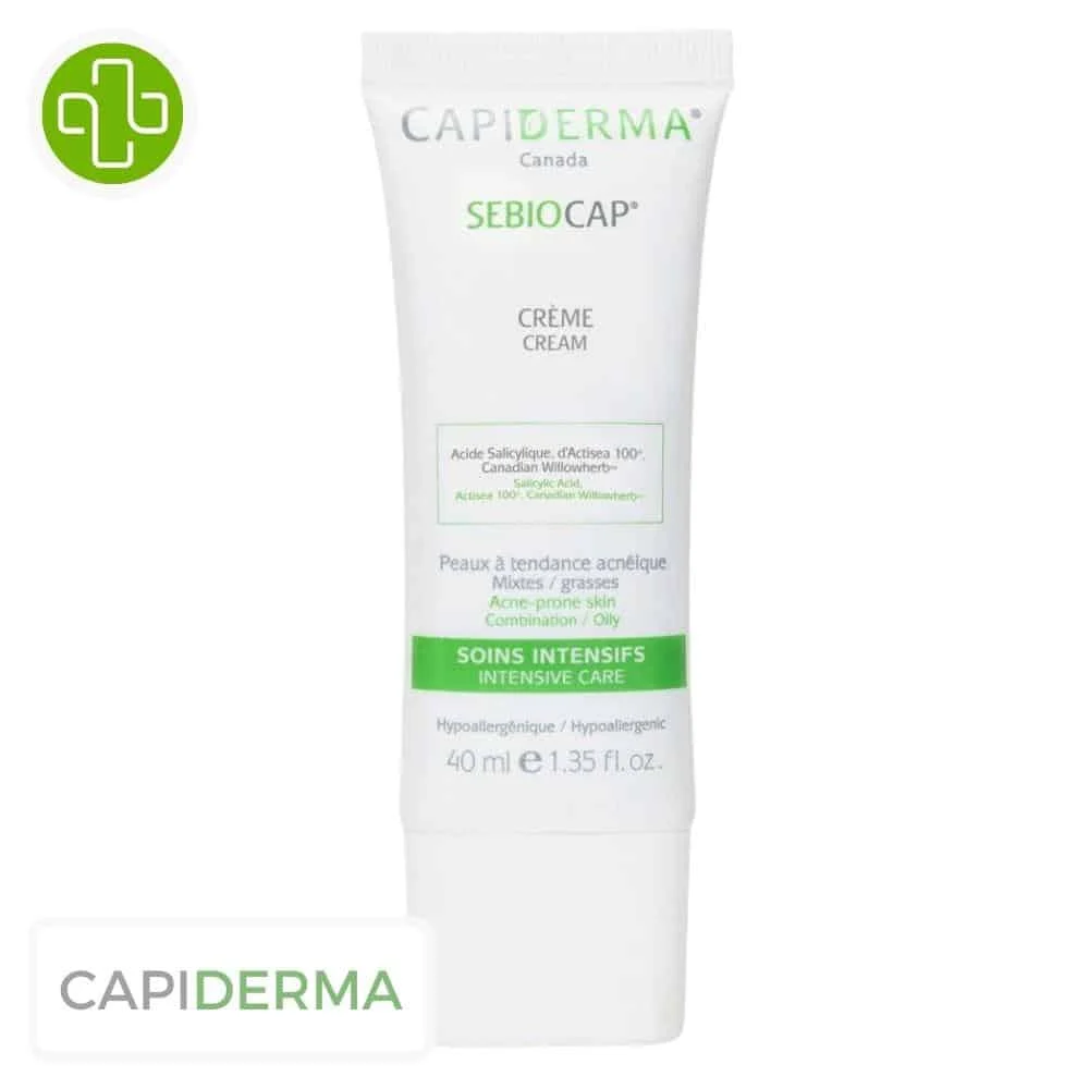 Capiderma Sebiocap Creme Visage Soins Intensifs 40ml