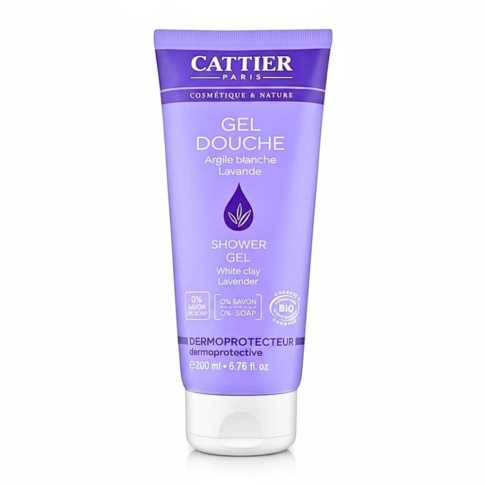 Cattier Gel Douche Argile Blanche Lavande 200ml