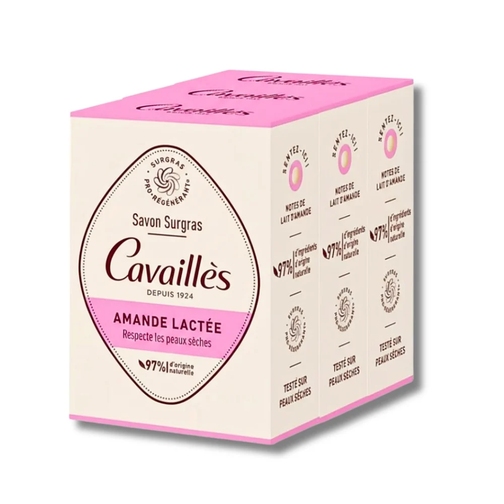 Cavailles Trio Savon Amande Lactee 200g