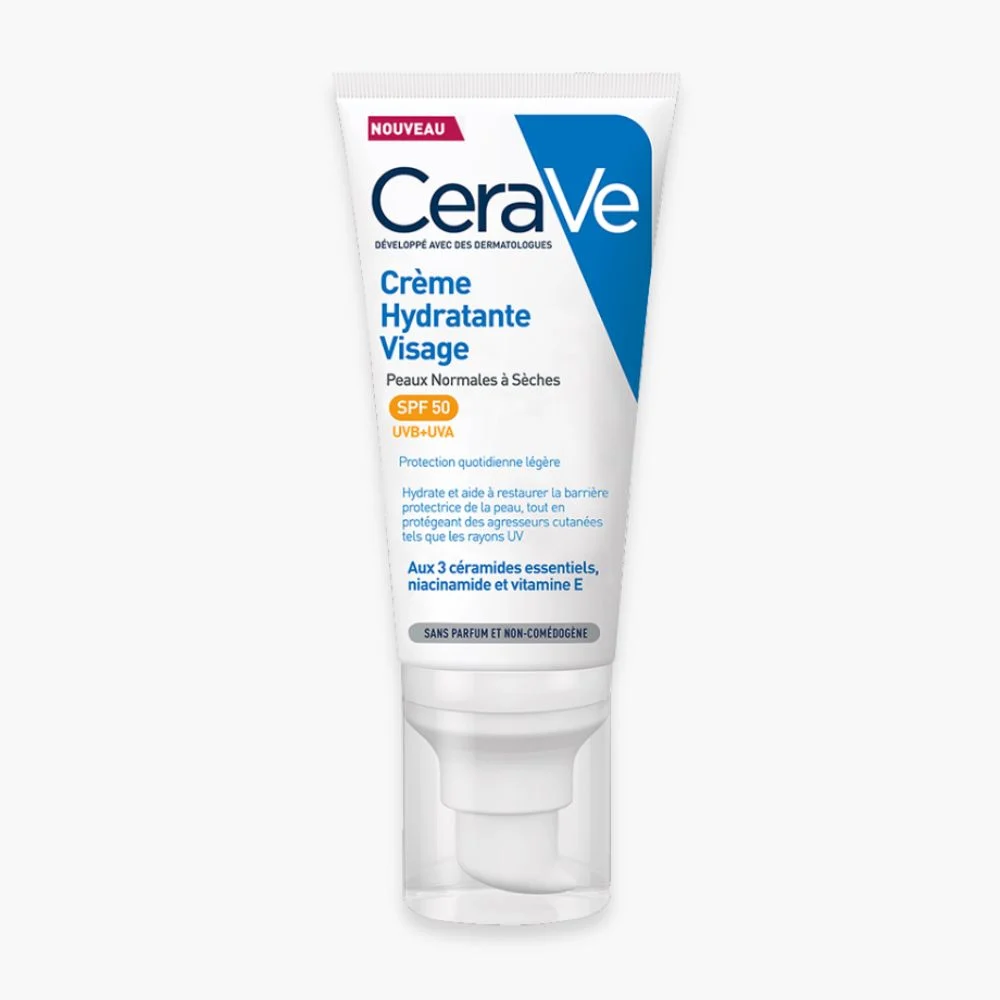 Cerave Creme Hydratante Visage Peau Normale A Seche Spf50 52ml