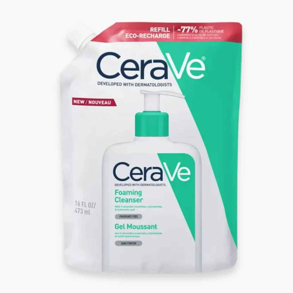 Cerave Gel Moussant Nettoyant Peau Normale A Grasse Eco Recharge 473ml