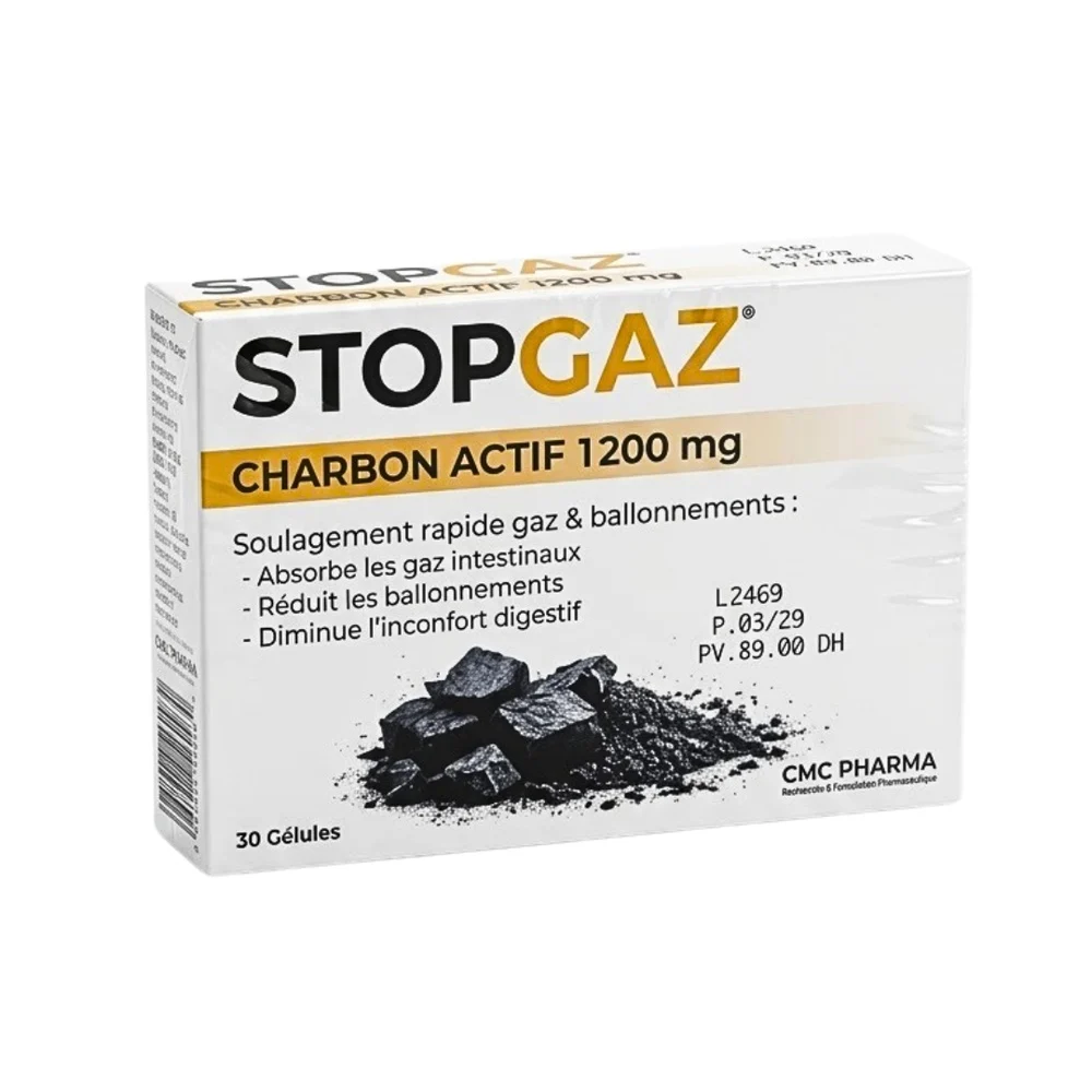 Cmc Pharma Stopgaz Charbon Actif 1200mg 30 Gelules