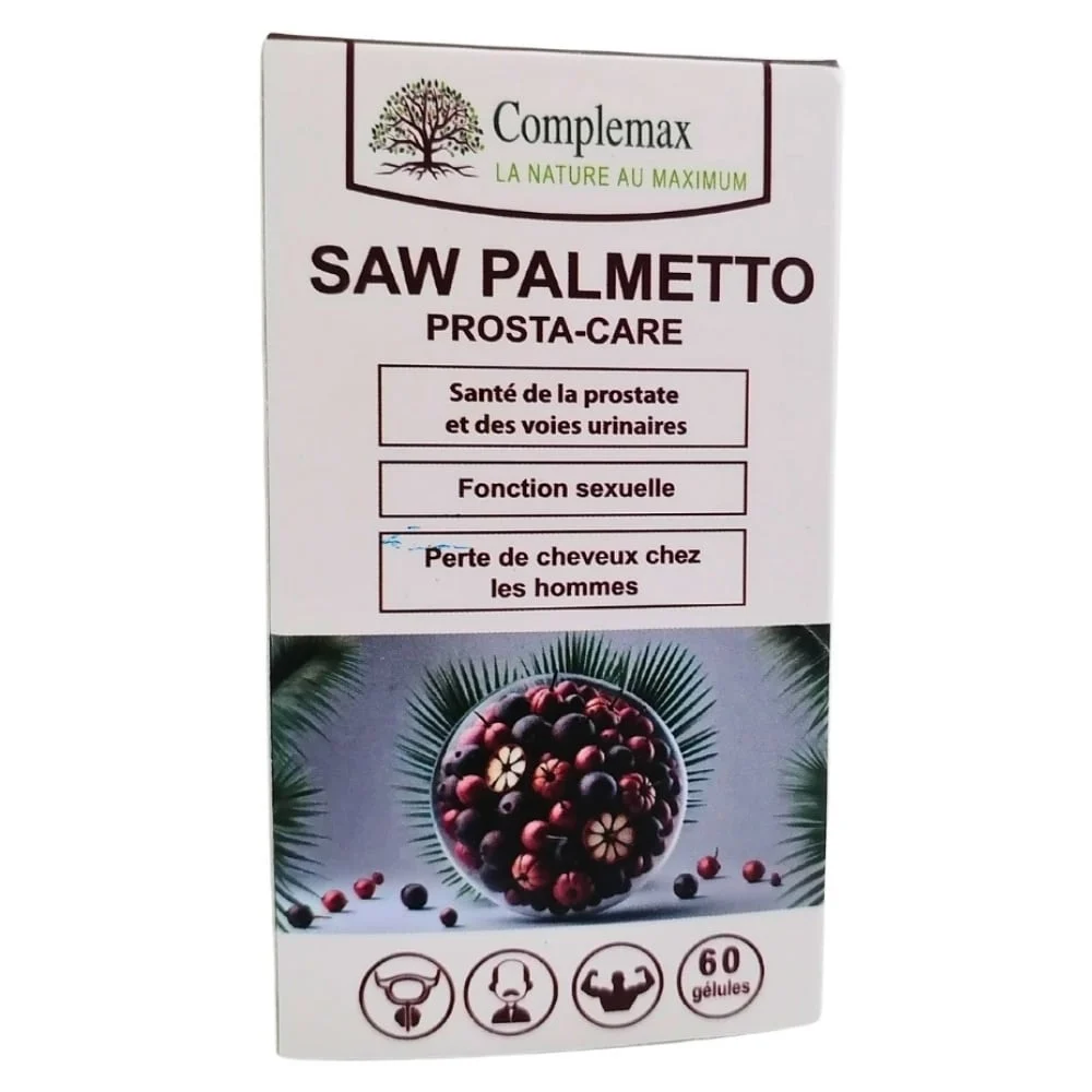 Complemax Saw Palmetto Prosta Care Prostate Fonction Sexuelle Et Perte De Cheveux Hommes 60 Gelules