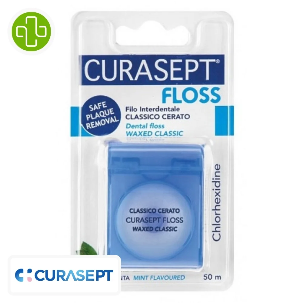 Curasept Fil Dentaire A La Cire De Menthe 50ml