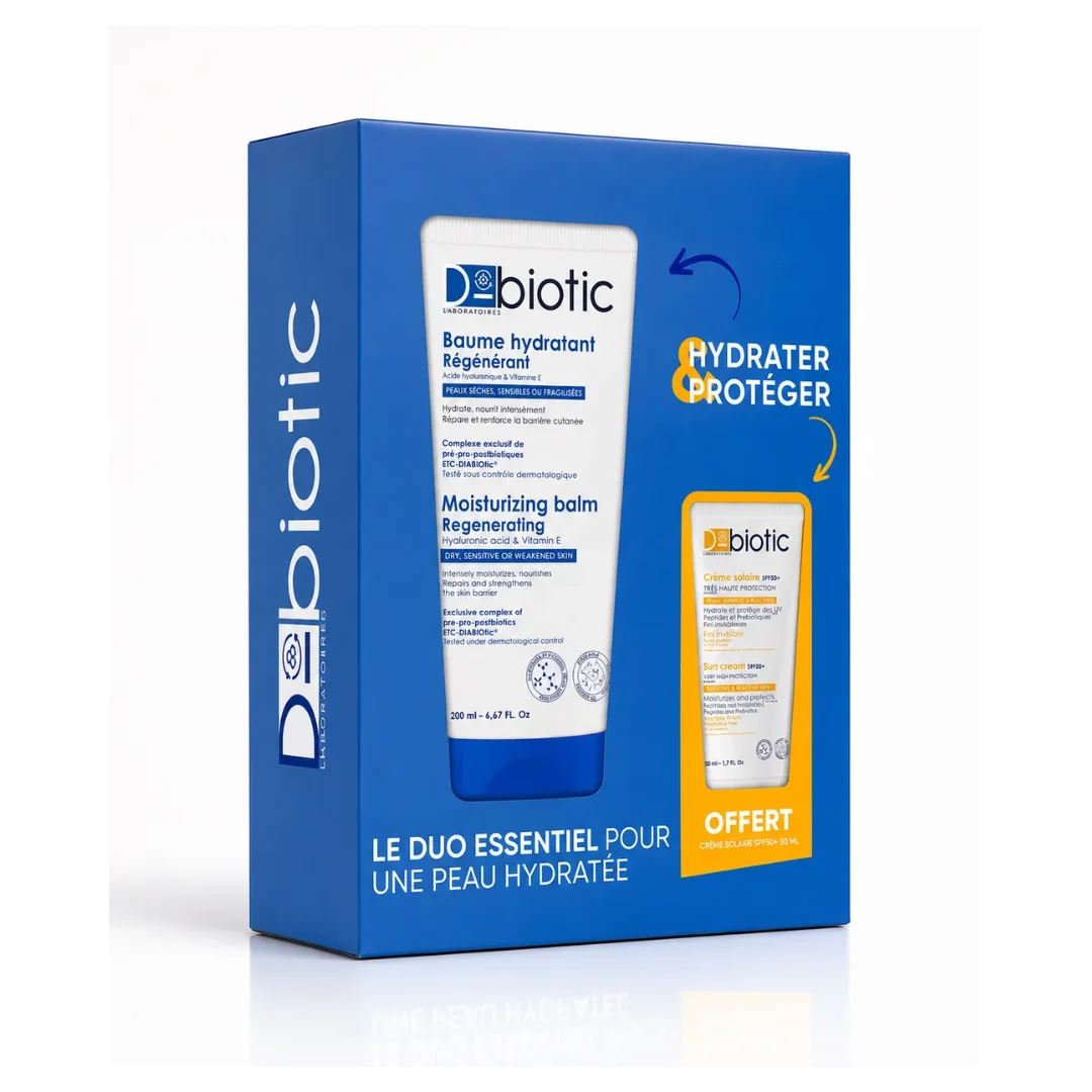 D Biotic Duo Essentiel Baume Hydratant Regenerant 200 Ml Mini Creme Solaire Spf 50 Offerte