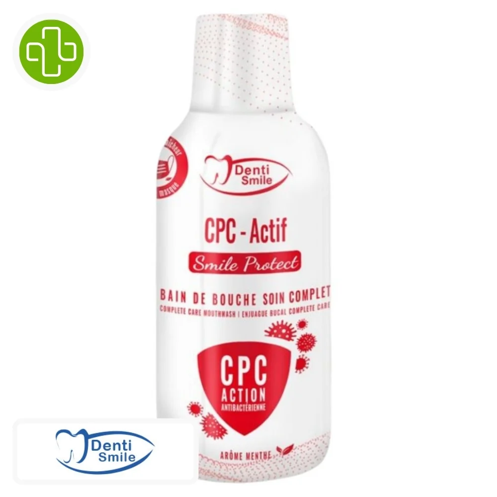 Denti Smile Protect Cpc Actif Bain De Bouche Soin Complet Gout Menthe 300ml