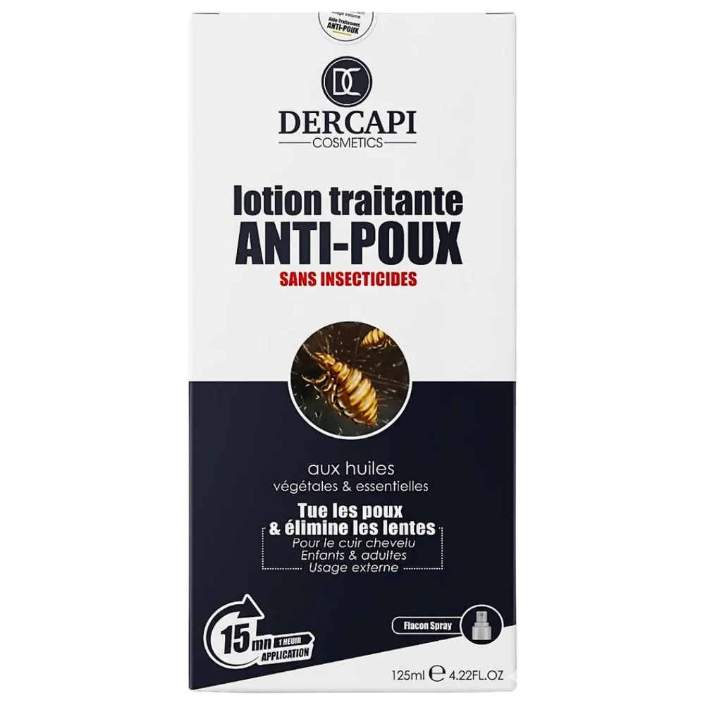 Dercapi Lotion Spray Traitement Anti Poux 125ml