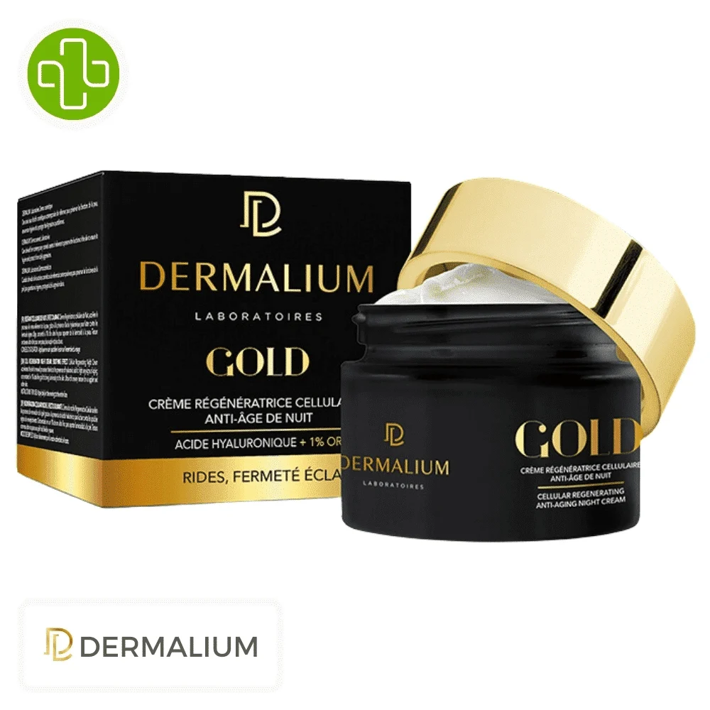 Dermalium Gold Creme Regenaratrice Cellulaire Anti Age De Nuit 50ml