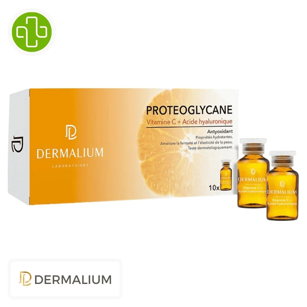 Dermalium Proteoglycane Vitamine C Acide Hyaluronique Ampoules 10u
