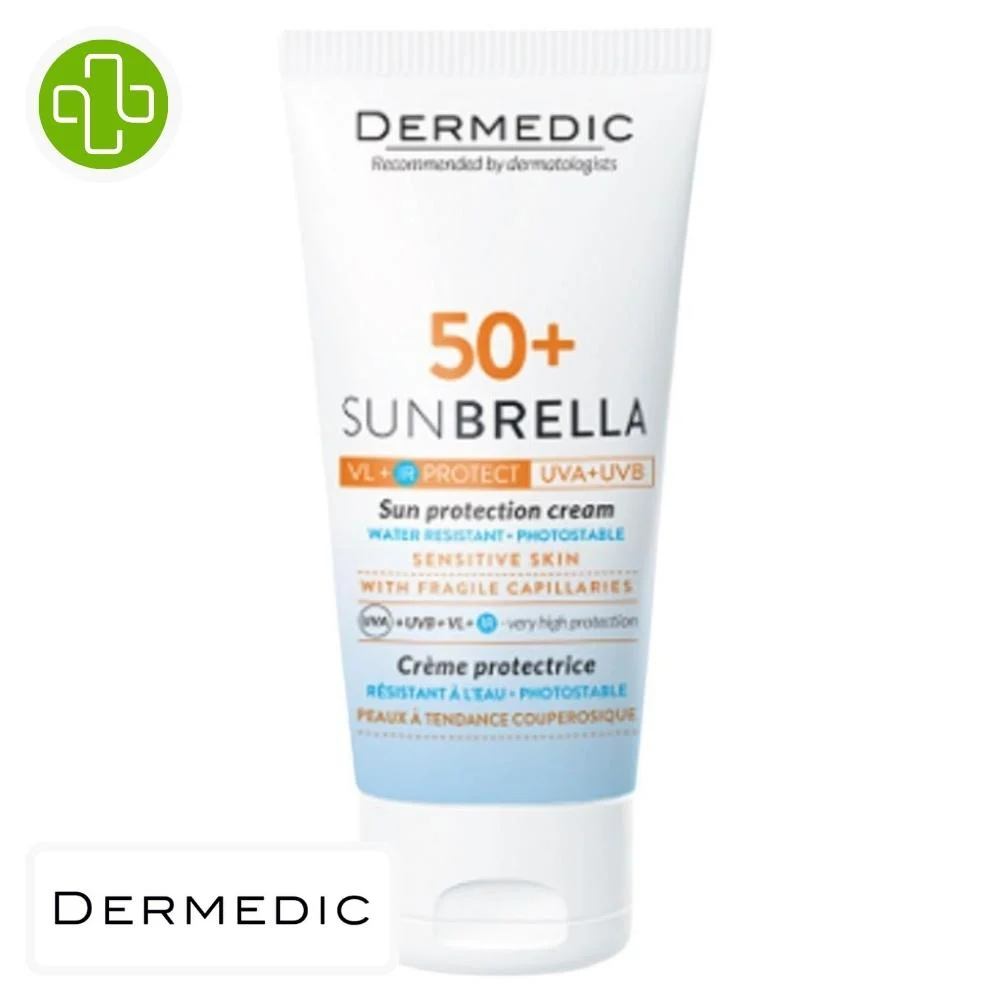 Dermedic Sunbrella Creme Solaire Spf50 Peau A Tendance Couperosique 50ml