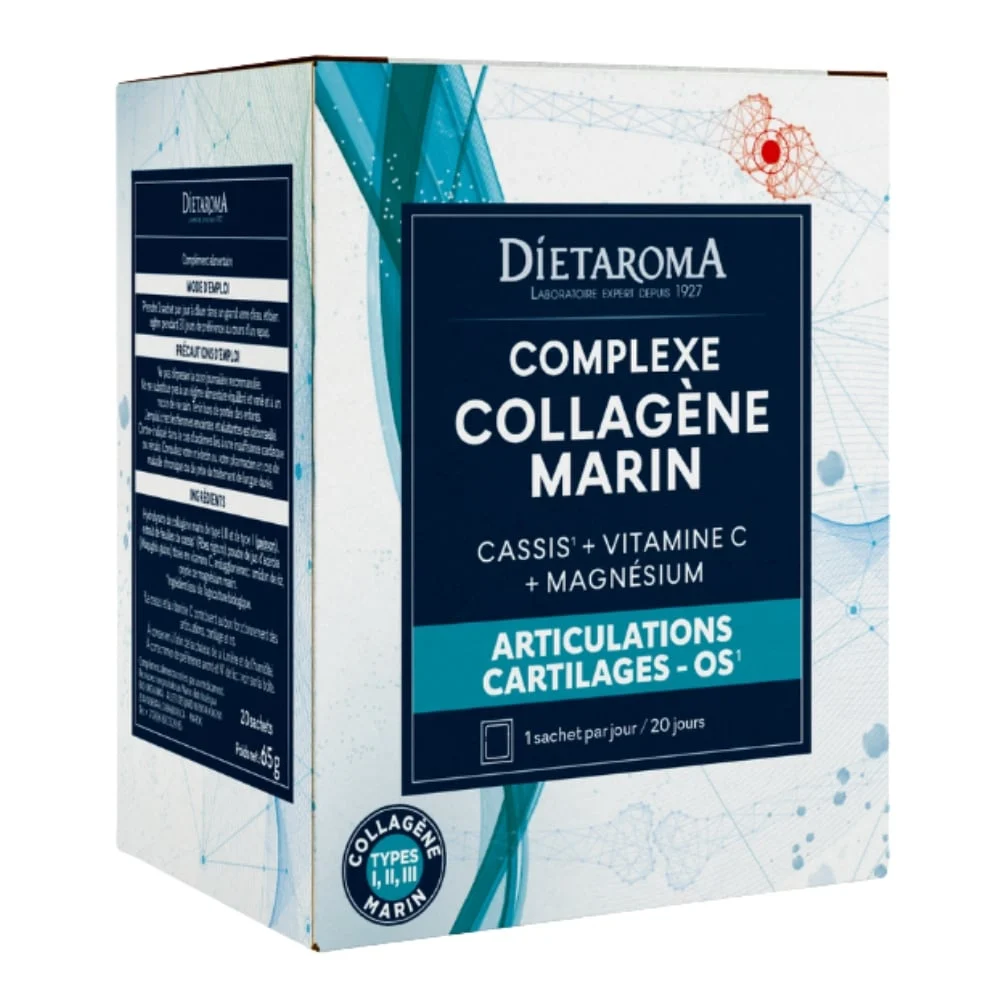 Dietaroma Complexe Collagene Marin Articulations Cartilages Et Os 20 Sachets