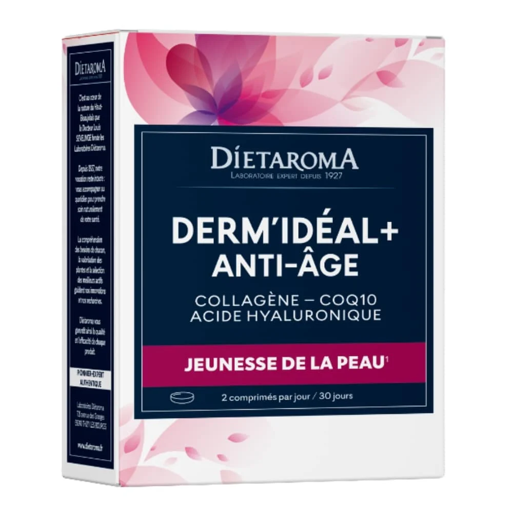 Dietaroma Derm Ideal Plus Collagene Coq10 Et Acide Hyaluronique 60 Comprimes