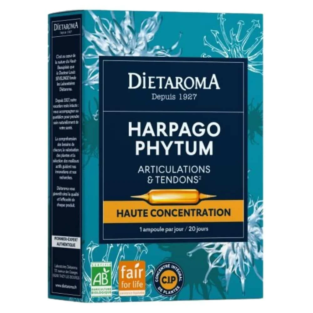 Dietaroma Harpagophytum Et Equilibre Articulation Et Tendons Ampoules Bio 20x10ml
