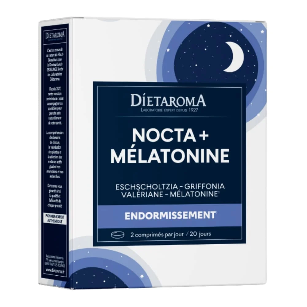 Dietaroma Nocta Melatonine Endormissement 20 Comprimes