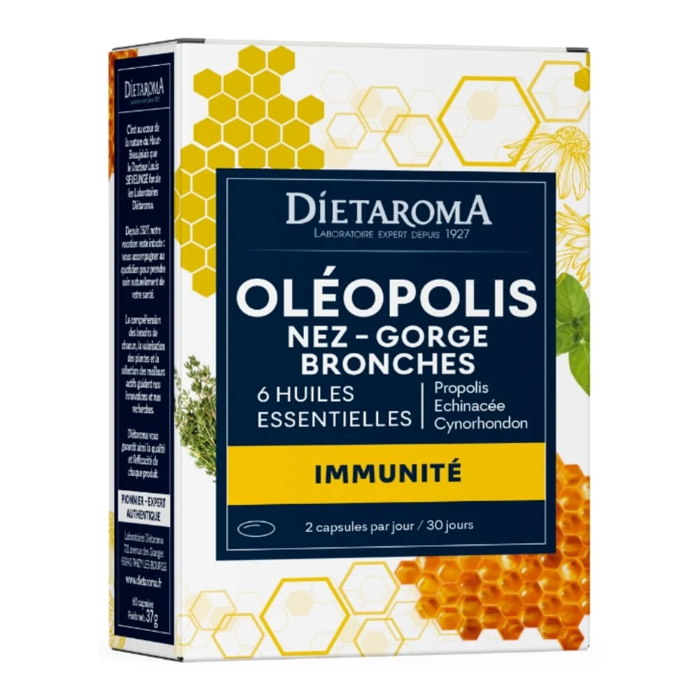 Dietaroma Oleopolis Immunite Et Huiles Essentielles 60 Capsules