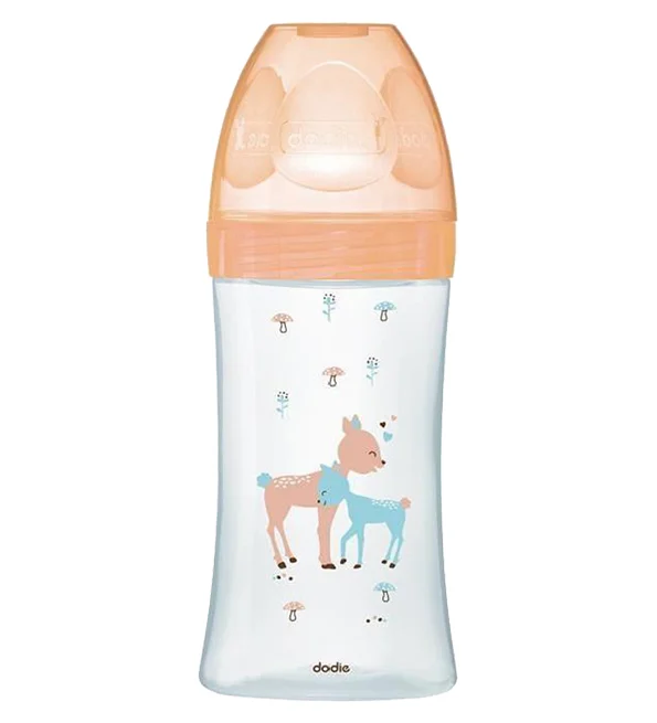 Dodie Biberon Verre Sensation 0 6 M 3 Vitesses Debit 2 Beige Biche 270 Ml