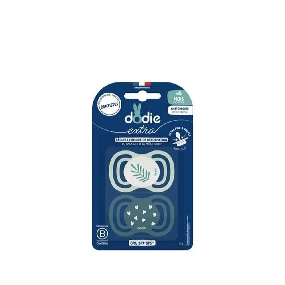 Dodie Sucette 6mois Duo Extra Fine Bleu F3